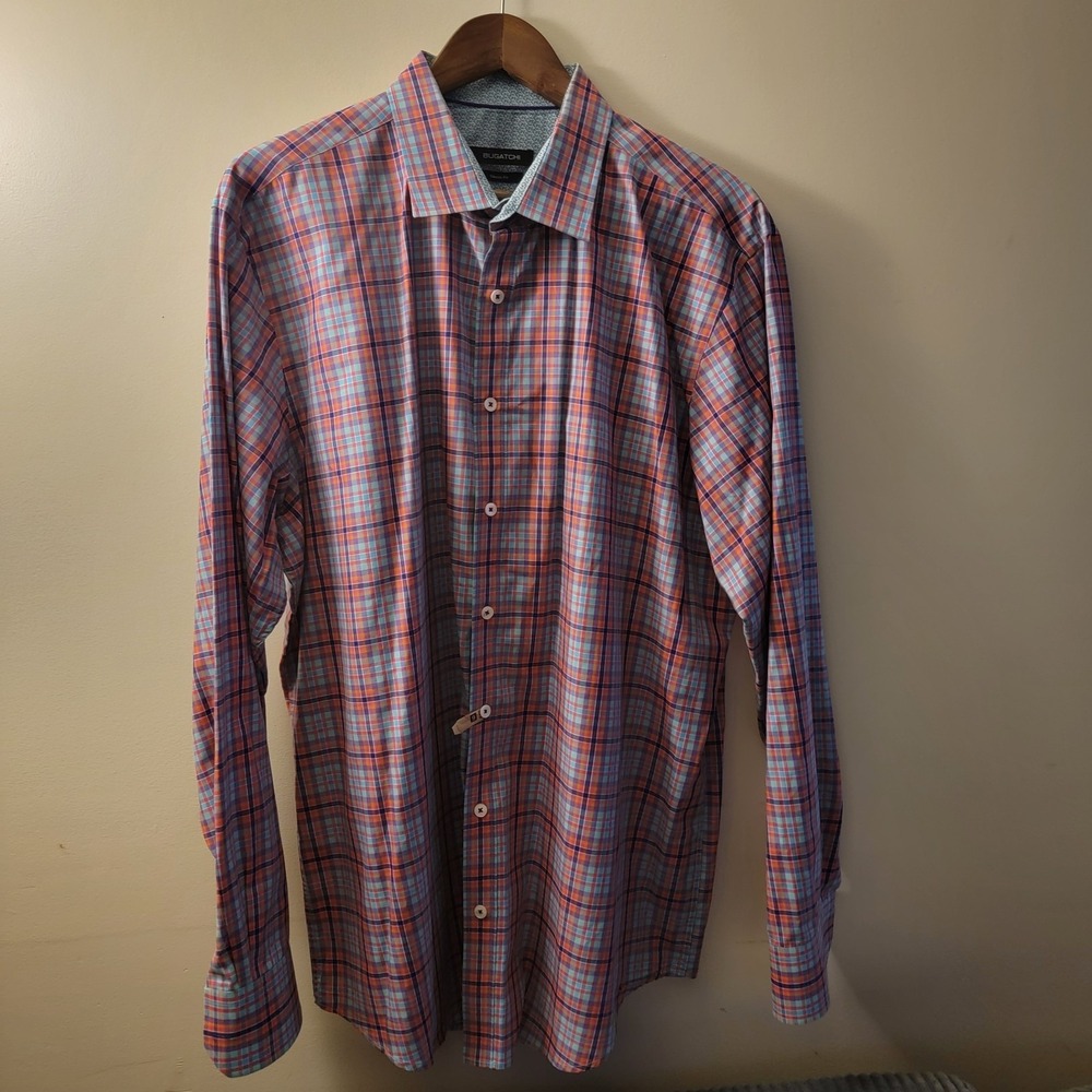 Bugatchi Mens Long Sleeve Shirt Large
